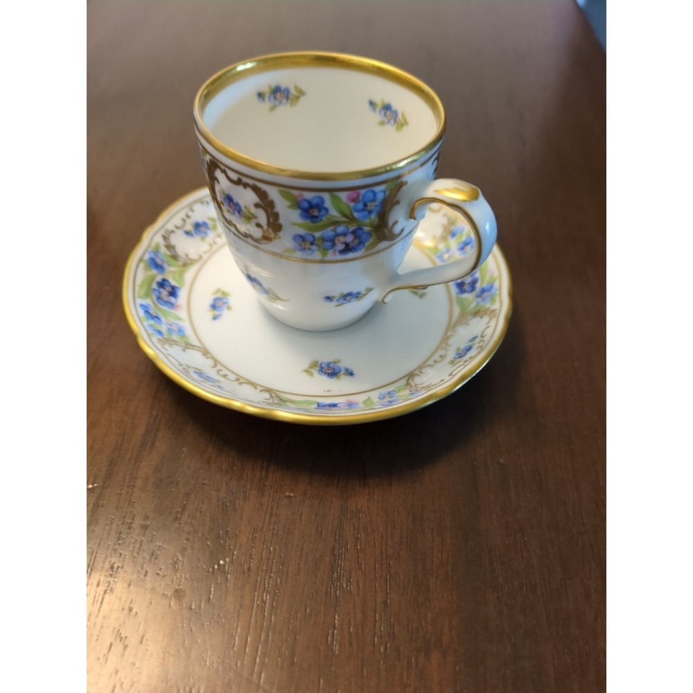 Schumann  Bavaria Porcelian Demi CUP & SAUCER "Forget Me Not" #20